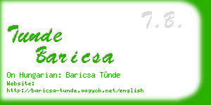 tunde baricsa business card